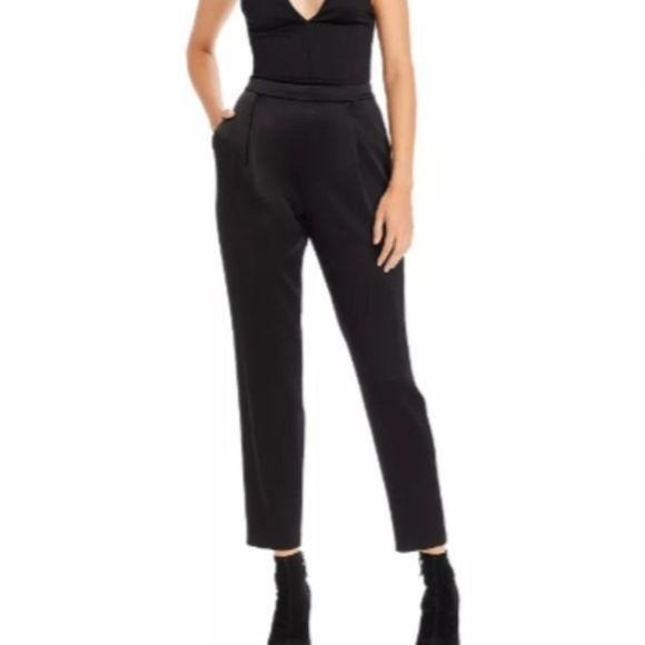 Alice + Olivia Pants - Alice + Olivia Jessie Pleated High Rise Slim Pant